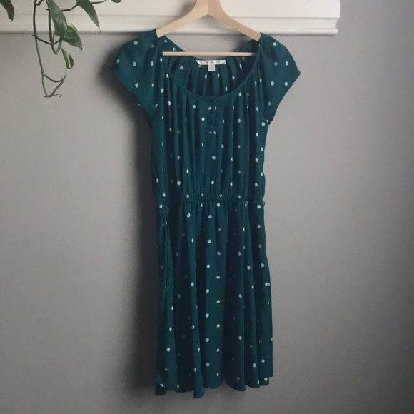 LC Lauren Conrad Dresses & Skirts - *3 for $15* Teal, scoopneck polka dot dress.